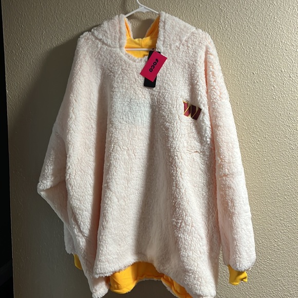 Washington Commanders unisex oversized Sherpa hooded sweatshirt reversible - Picture 3 of 5